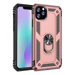 Wholesale iPhone 11 Pro Max (6.5in) Tech Armor Ring Grip Case with Metal Plate (Rose Gold)